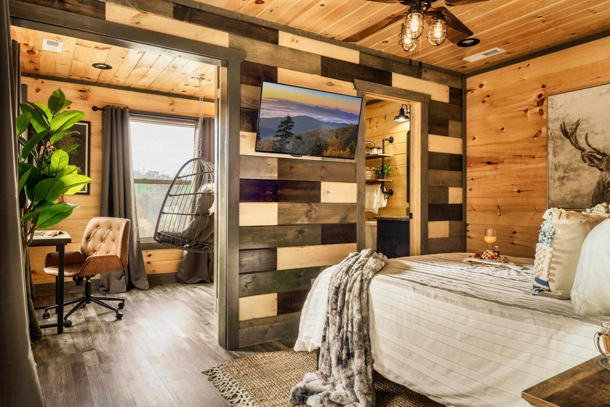 גטלינבורג Mountainscape - Brand New Cabin W Views - Hottub - Firetable - Ps5 - Pooltable - 3 Pools מראה חיצוני תמונה