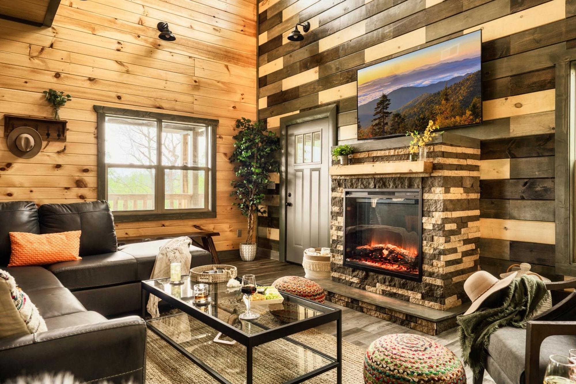 גטלינבורג Mountainscape - Brand New Cabin W Views - Hottub - Firetable - Ps5 - Pooltable - 3 Pools מראה חיצוני תמונה